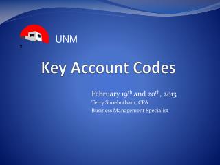 Key Account Codes