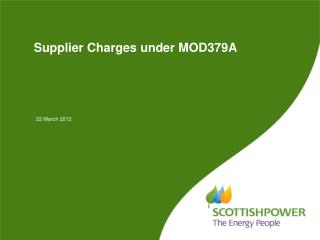 Supplier Charges under MOD379A