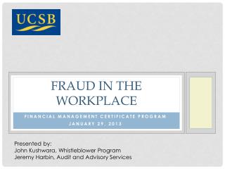 Fraud in the workplace