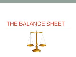 The Balance Sheet