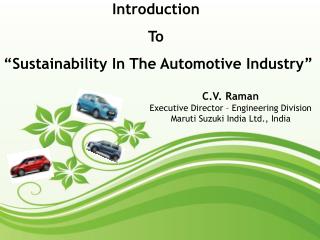 Introduction To “Sustainability In The Automotive Industry”