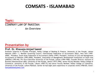 COMSATS - ISLAMABAD