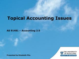 Topical Accounting Issues