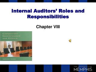 Internal Auditors’ Roles and Responsibilities