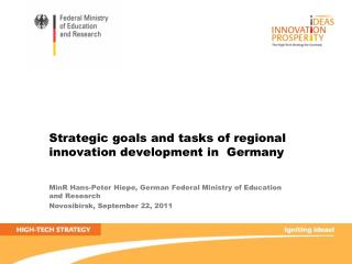 Strategic goals and tasks of regional innovation development in Germany