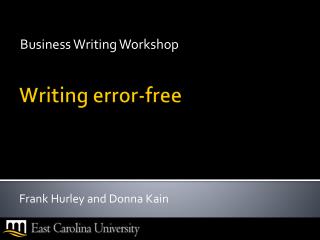 Writing error-free