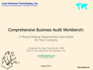 Comprehensive Business Audit Workbench: A Money-Making Opportunities Searchlight for Your Company