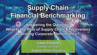 Lora Cecere Founder and CEO Supply Chain Insights