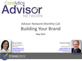 Advisor Network Monthly Call Building Your Brand