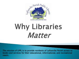 Why Libraries Matter