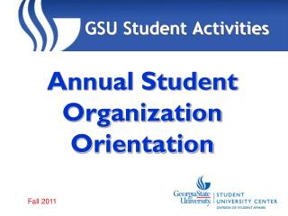 Annual Student Organization Orientation