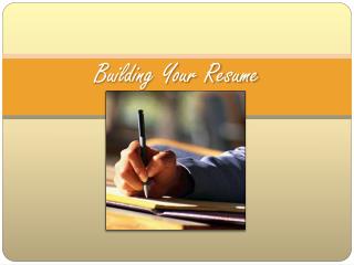 Building Your Resume