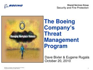 The Boeing Company’s Threat Management Program