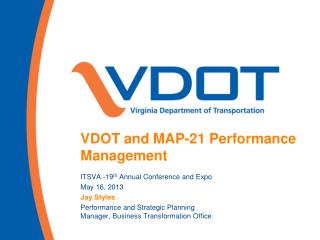 VDOT and MAP-21 Performance Management
