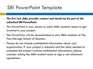 SRI PowerPoint Template