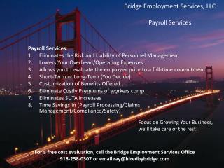 Bridge Employment Services, LLC Payroll Services