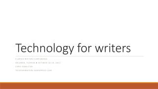 Technology for writers