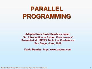 PARALLEL programming