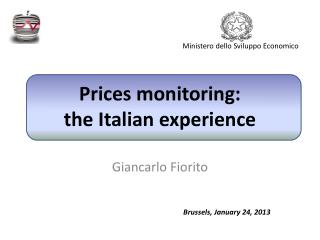 Prices monitoring : the Italian experience
