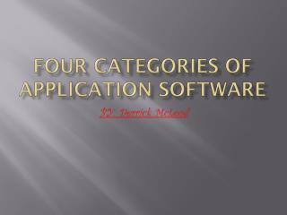 Four Categories Of Application Software