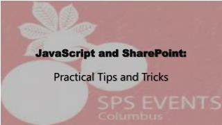 JavaScript and SharePoint :