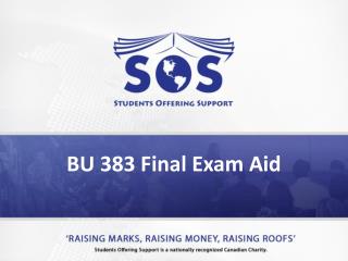 BU 383 Final Exam Aid