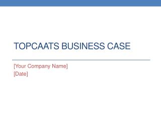 TopCAATs Business Case