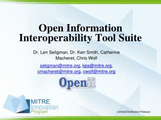 Open Information Interoperability Tool Suite