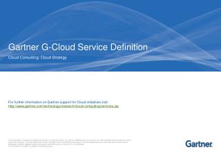 Gartner G-Cloud Service Definition