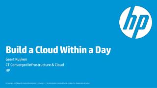 Build a Cloud Within a Day