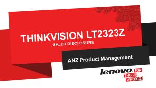 ThinkVision LT2323z Sales Disclosure