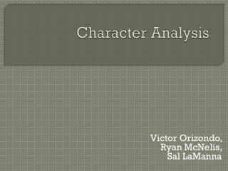 Character Analysis