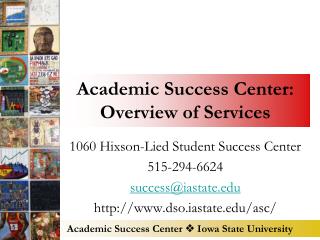 Academic Success Center: Overview of Services