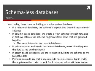 Schema-less databases