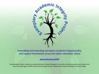Embedding and extending exemplary academic integrity policy and support frameworks across the higher education sector