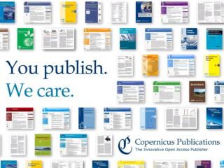 Copernicus Publications Innovative Open Access Publishing and Public Peer-Review Dr. Xenia van Edig Copernicus Publicati