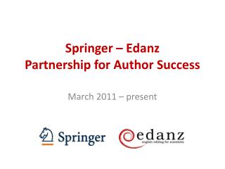 Springer – Edanz Partnership for Author Success