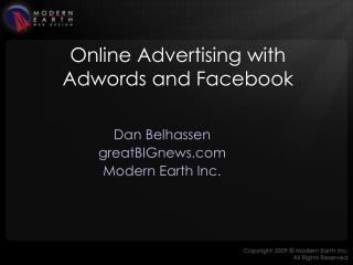Online Advertising with Adwords and Facebook