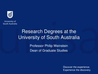 Research Degrees at the University of South Australia