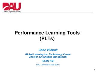 Performance Learning Tools (PLTs)