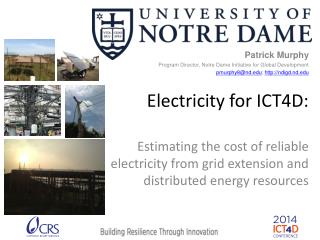 Electricity for ICT4D: