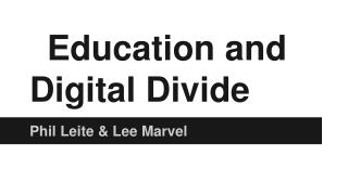 Education and Digital Divide