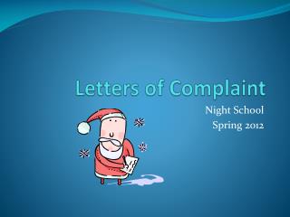 Letters of Complaint