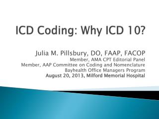 ICD Coding: Why ICD 10?