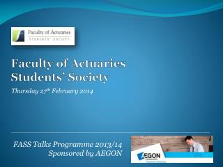 Faculty of Actuaries Students’ Society