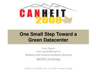 One Small Step Toward a Green Datacenter