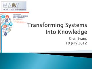 Transforming Systems Into Knowledge