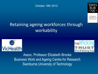 Retaining ageing workforces through workability