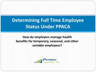 Determining Full Time Employee Status Under PPACA