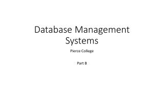 Database Management Systems